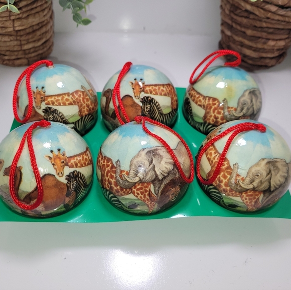 Other - VINTAGE decoupage Safari Animal Ornaments